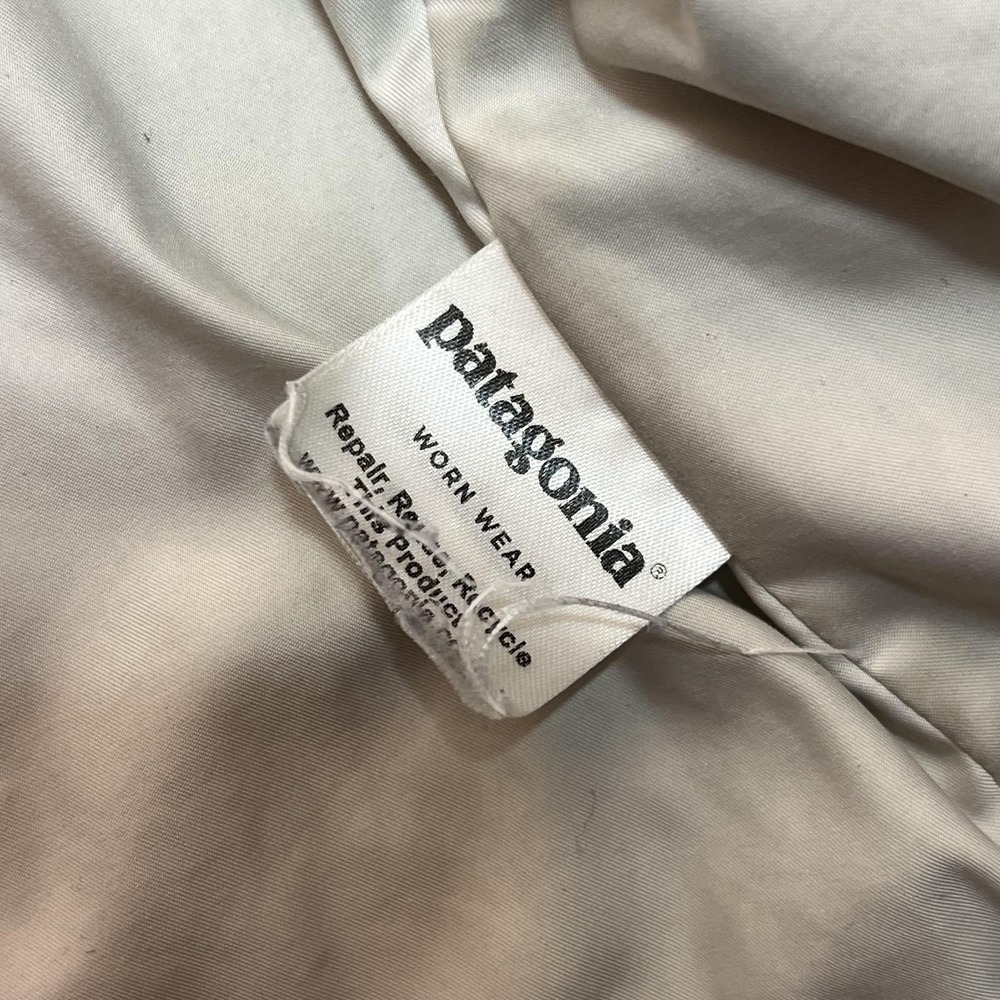 Patagonia Los Gatos Fleece Vest Womens Medium Beige Full Zip Pockets Sherpa Warm - Picture 7 of 10